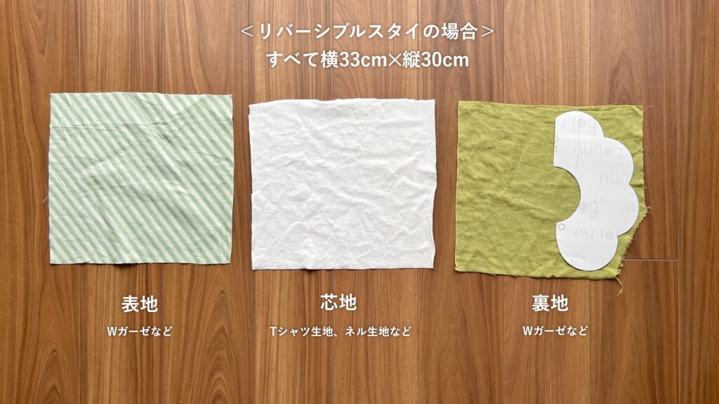 360度スタイ　リバーシブル　材料